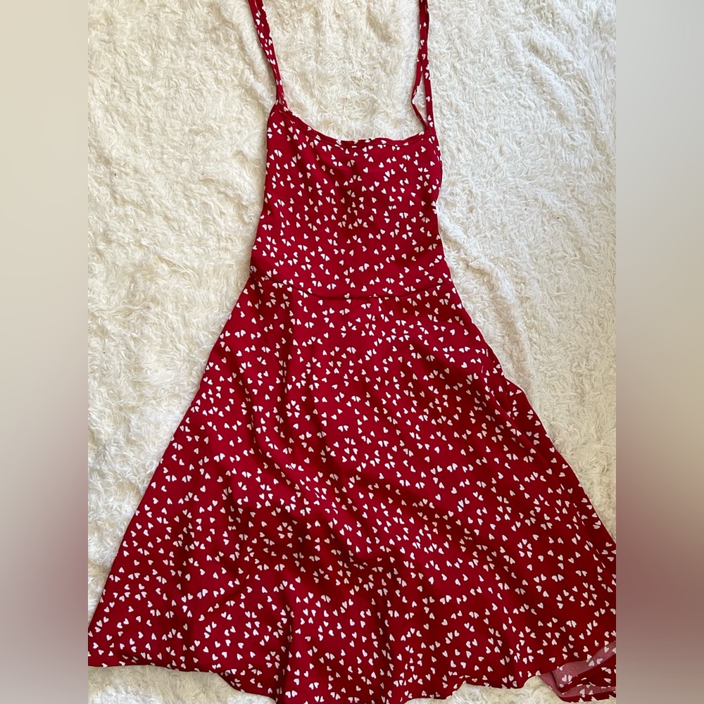 super cute halter and open back heart dress